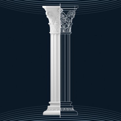 Dairesel Kısa Roma Sütun