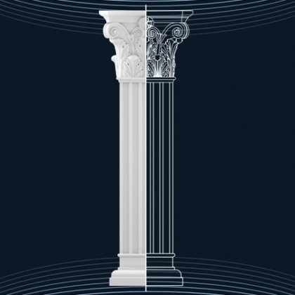 Pilaster Kısa Roma Sütun