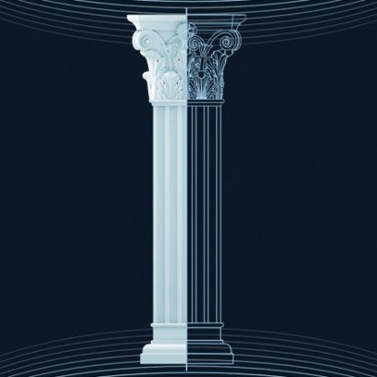 Pilaster Kısa Roma Sütun