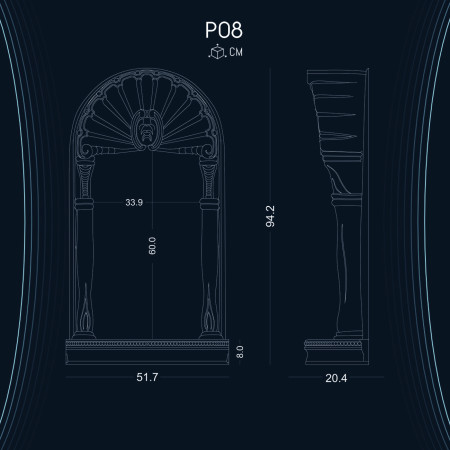 Poliüretan Niş P08 - Şık ve Zarif Dekorasyon Fikirleri ile Nişlerinizi Tasarlayın
