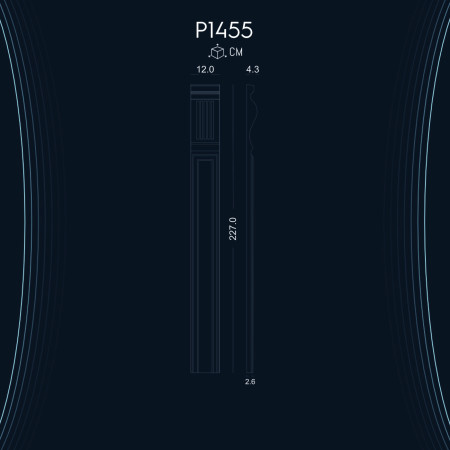 Poliüretan Desenli Pilaster Sütun P1455 - Dekoratif Dor, İyon ve Korint Sütun Başlıkları ile Bizans, Roma ve Yunan Modelleri için Dekorasyon Fikirleri ve Çeşitleri