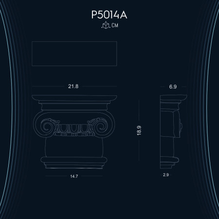 Poliüretan Pilaster Sütun Başlık P5014A - Dekoratif Dor İyon Korint Sütun ve Başlığı Fiyatları | Dekorasyon Modelleri ve Çeşitleri