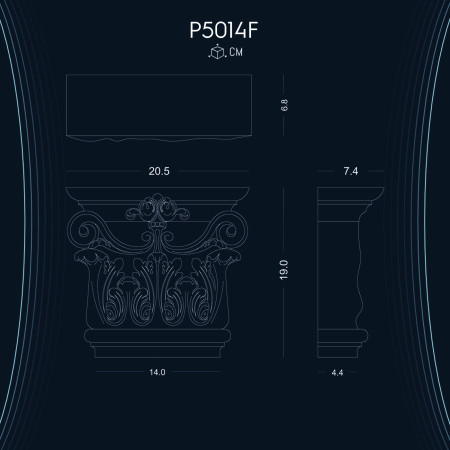 Poliüretan Pilaster Sütun Başlık P5014F: İç ve Dış Cephe Dekorasyon Modelleri ve Çeşitleri