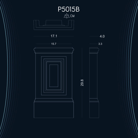 Poliüretan Pilaster Sütun Alt Kaide P5015B - Dekoratif Dor İyon Korint Sütun Başlığı Modelleri ve Çeşitleri ile Dekorasyon Fikirleri