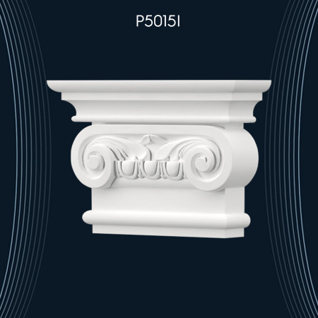 Poliüretan Pilaster Sütun İyon Başlık P5015I - Ahşap Muadili Sütunlar ile Dekorasyon Fikirleri ve Modelleri