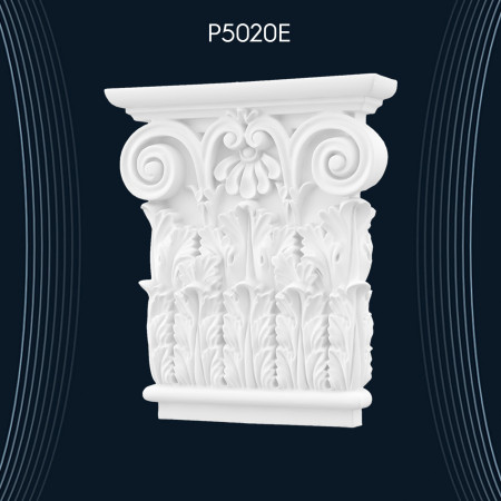 Poliüretan Pilaster Sütun Başlık P5020E - İç ve Dış Cephe Dekorasyonu Modelleri ve Fikirleri