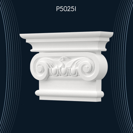 Poliüretan Pilaster Sütun İyon Başlık P5025I - Dekoratif Poliüretan Pillar Column Fiyatları ve Dekorasyon Modelleri