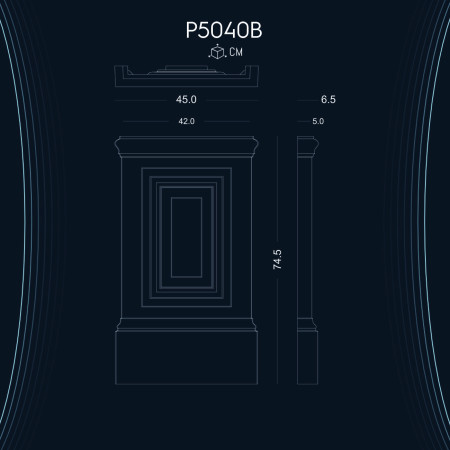 Poliüretan Pilaster Sütun Alt Kaide P5040B: Dekorasyon Fikirleri ve Modelleri ile İmalattan Özel Tasarımlar