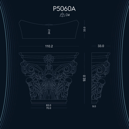 

    Poliüretan 60 cm Sütun Modelleri
    Poliüretan sütunlar, dış mekan dekorasyonunda şıklığı ve zarafeti bir araya getirir. 60 cm boyutunda olan bu sütun modelleri, hem estetik hem de işlevsel özellikleri ile dikkat çeker. İyon Dor ve K