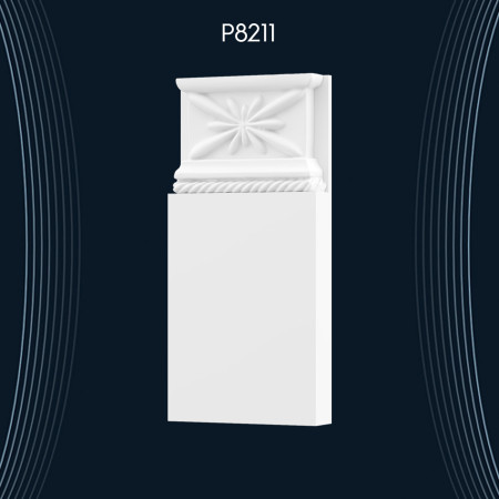 Poliüretan Pilaster Sütun Alt Kaide P8211 ile Dekorasyon Fikirleri ve Modelleri | Dor İyon Korint Sütunları ve Başlıkları