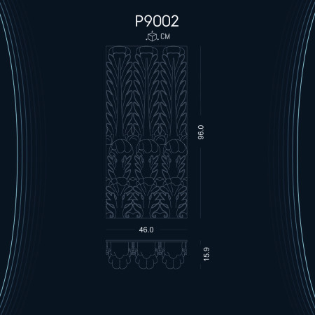 Poliüretan Pilaster Sütun Başlık P9002 - Osmanlı Tarzı Dekorasyon Modelleri ve Fikirleri