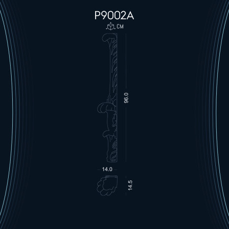 Poliüretan Pilaster Sütun Başlık P9002A - Dekorasyon Fikirleri ve Modelleri ile İç ve Dış Cephe Sütun Başlıkları Fiyatları
