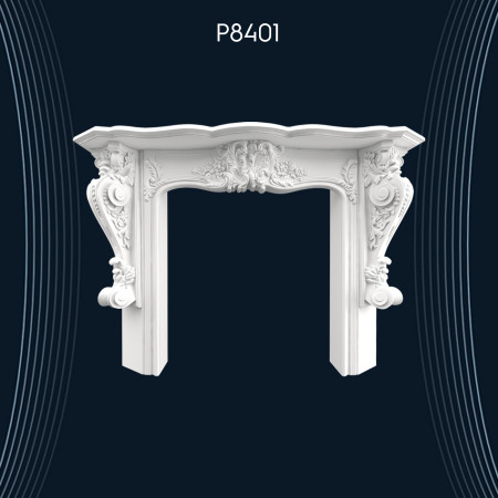 Poliüretan Şömine P8401 - Yapay Şömine Modelleri, Fiyatları ve Dekorasyon Fikirleri