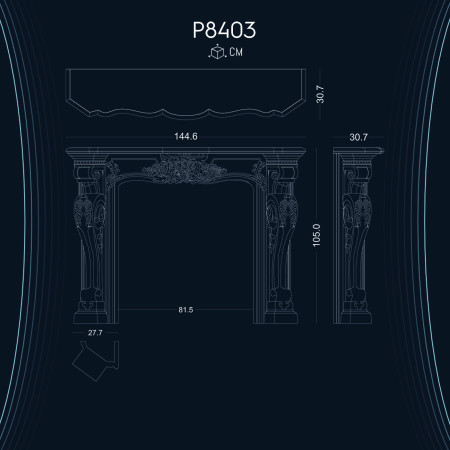 Poliüretan Şömine P8403 - Şömine Dünyası'ndan Dekorasyon Fikirleri ve Modelleri ile İmalattan Örnekler