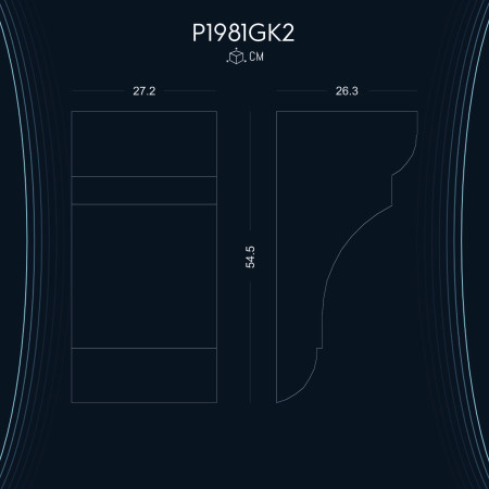 Poliüretan Ahşap Kiriş Payanda P1981GK2 - Dekoratif Kiriş Modelleri ve Çeşitleri ile Tasarım Fikirleri