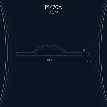 Poliüretan Söve Taçları P1470A: Klasik Dekorasyon Modelleri ve Ahşap Taş Görünümlü Çeşitleri