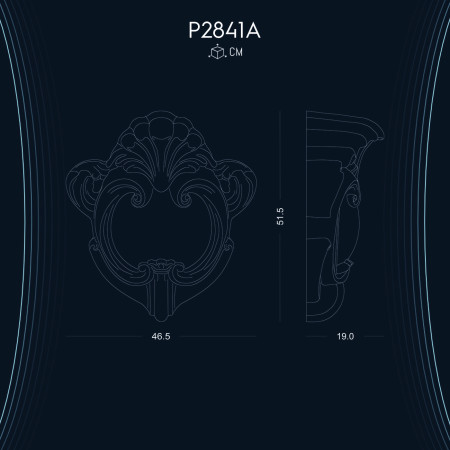 Poliüretan Taç P2841A: Çiçek Motifleri ve Geometrik Desenlerle Süslenen Dekorasyon Modelleri