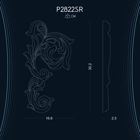 Poliüretan Süsleme P2822SR: Duvar Aksesuarları ve Süslemeleri için Dekorasyon Fikirleri