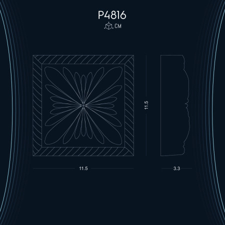 Poliüretan Süsleme P4816: Hafif ve Taşınabilir Malzeme ile Kolay Montajlı Dekorasyon Modelleri ve Fikirleri