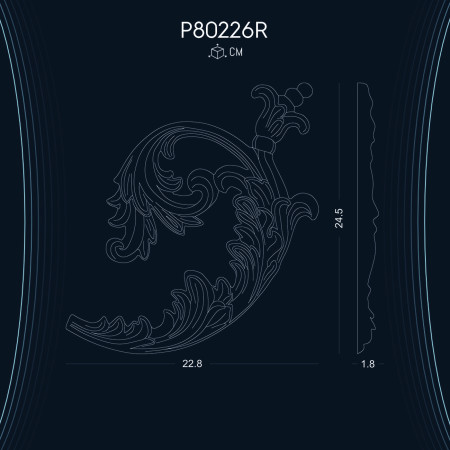 Poliüretan Süsleme P80226R: Klasik Tarzda Dekore Edilmiş Mekanlar için Dekorasyon Fikirleri ve Modelleri