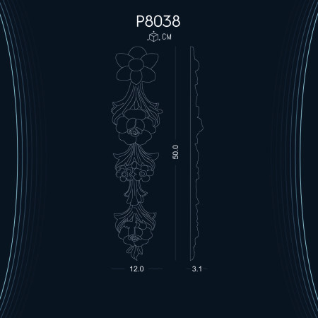 Poliüretan Süsleme P8038: Suya ve Nemli Ortamlara Karşı Dayanıklı Dekorasyon Modelleri