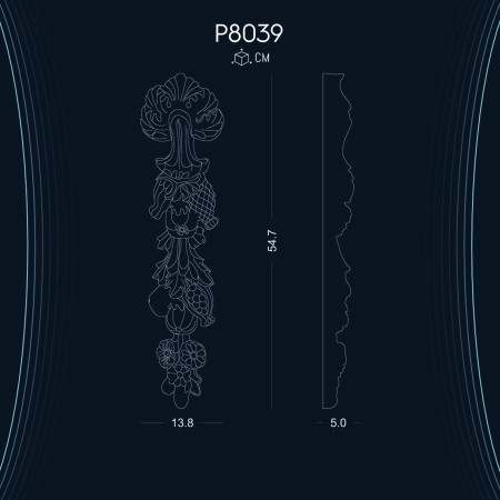 Poliüretan Süsleme P8039: Kolay Montaj ile Duvar Dekorasyonu için Farklı Modeller ve Çeşitler