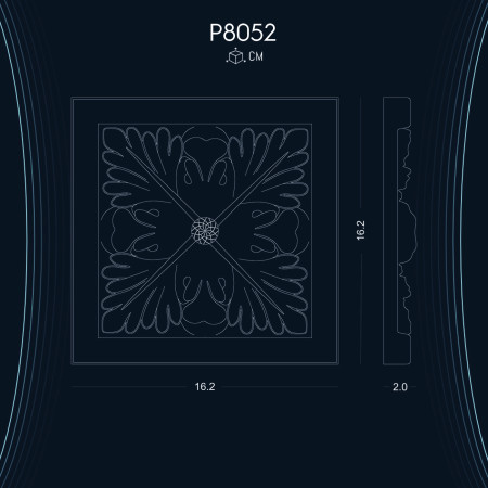 Poliüretan Süsleme P8052: Estetik Mekanlar İçin Dekorasyon Modelleri ve Fikirleri