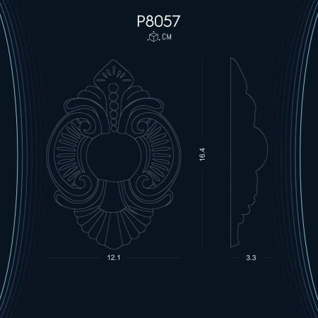 Poliüretan Süsleme P8057: Duvarlara Uygulanabilen Poliüretan Dekorasyon Ürünü ile Farklı Dekorasyon Modelleri ve Fikirleri