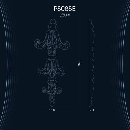 Poliüretan Süsleme P8088E: Duvarları Süslemek İçin Dekoratif Motifler ve Tasarım Fikirleri