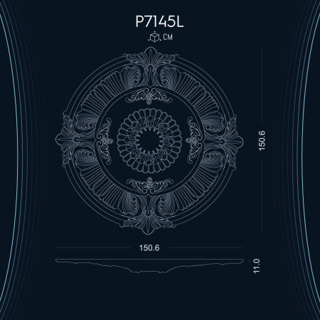 Poliüretan Tavan Göbek ve Rozetler P7145L: Dekorasyon Fikirleri ile Mekana Özgün Bir Hava Katın