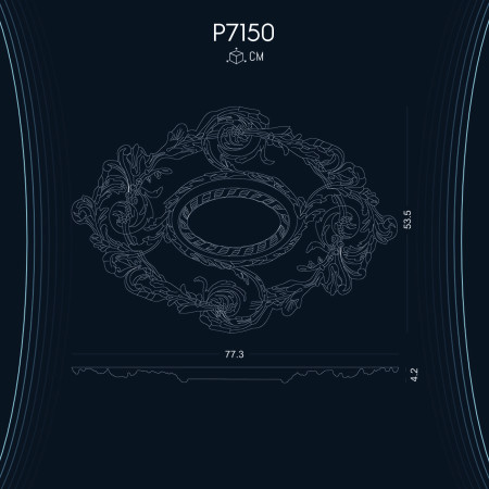 Poliüretan Tavan Göbek ve Rozetler P7150: Dayanıklı Poliüretan Malzeme ile Dekorasyon Fikirleri ve Modelleri