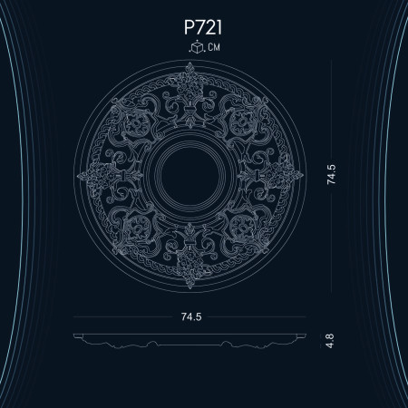 Poliüretan Tavan Göbek ve Rozetler P721: Dekorasyon Fikirleri ve Modelleri ile Mekan Tasarımı