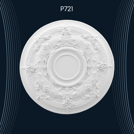 Poliüretan Tavan Göbek ve Rozetler P721: Dekorasyon Fikirleri ve Modelleri ile Mekan Tasarımı