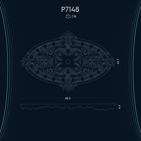 Poliüretan Tavan Göbek ve Rozetler P7148: Dekorasyon Fikirleri ile Duvar Göbekleri Modelleri ve Çeşitleri