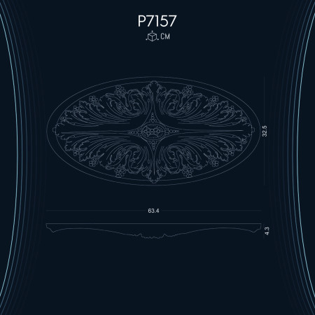 Poliüretan Tavan Göbek ve Rozetler P7157 Klasik Dekor: Dekorasyon Fikirleri ve Modelleri ile Şık Tasarımlar