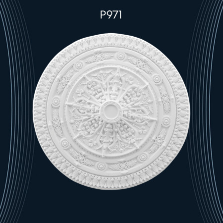 Poliüretan Tavan Göbek ve Rozetler P971: Mekanların Estetiğini Tamamlayan Dekorasyon Fikirleri ve Modelleri