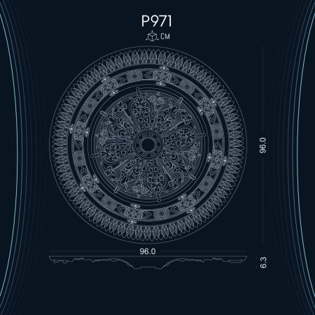 Poliüretan Tavan Göbek ve Rozetler P971: Mekanların Estetiğini Tamamlayan Dekorasyon Fikirleri ve Modelleri