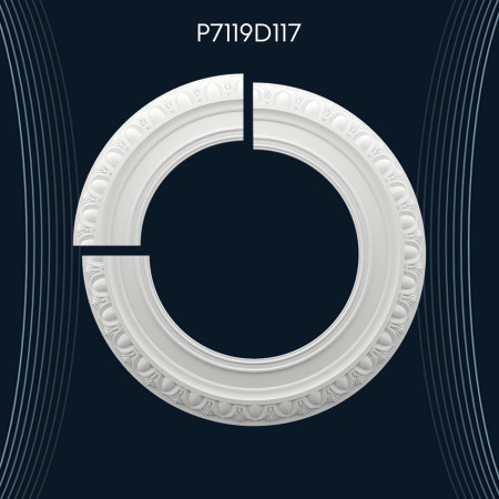 Poliüretan Tavan Göbek ve Rozetler P7119D117 ile Dekorasyon Fikirleri: Duvar ve Tavan Arasındaki Geçişi Mükemmel Şekilde Tamamlayın