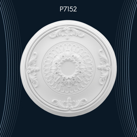 Poliüretan Tavan Göbek ve Rozetler P7152: Şık Tasarımlar ve Farklı Desenlerle Dekorasyon Fikirleri