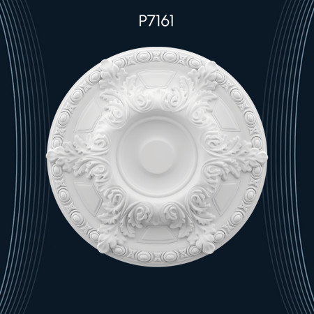 Poliüretan Tavan Göbek ve Rozetler P7161: Dekorasyon Fikirleri ve Modelleri