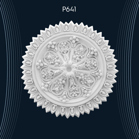 Poliüretan Tavan Göbek ve Rozetler P641: Kolay Montajlı Dekorasyon Fikirleri ve Modelleri