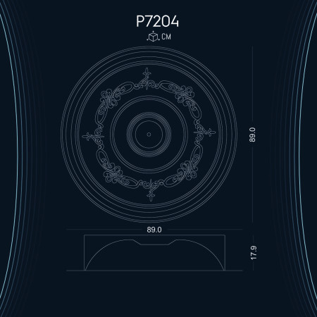 Poliüretan Kubbe P7204: Klasik Dekoratif Motifli Duvar Kubbe Fiyatları ve Dekorasyon Fikirleri ile Uygun Seçenekler