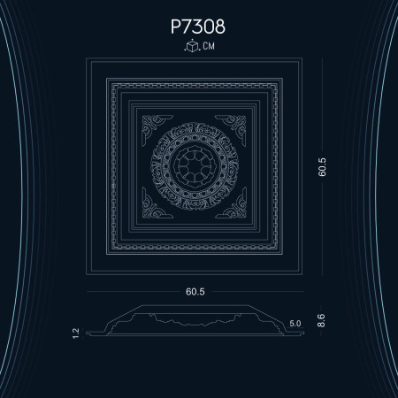 Poliüretan Kubbe P7308: Dekoratif Desenli Poliüretan Duvar Kubbe Çeşitleri ve Dekorasyon Fikirleri