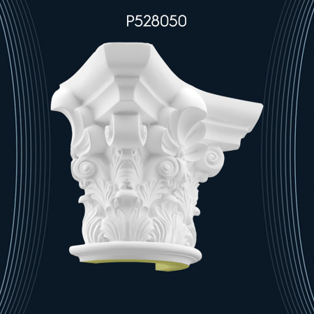 Poliüretan Sütun Başlık P528050: Antik Mimari İçin Dekorasyon Fikirleri ve Modelleri