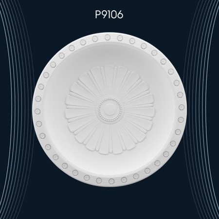 Poliüretan Kubbe P9106: Şık Klasik Dekor Desenli Poliüretan Duvar Kubbe Modelleri ve Dekorasyon Fikirleri