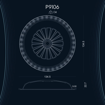 Poliüretan Kubbe P9106: Şık Klasik Dekor Desenli Poliüretan Duvar Kubbe Modelleri ve Dekorasyon Fikirleri