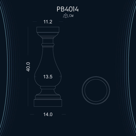 Poliüretan Badastrol PB4014 Sert Köpük Prekast Badastrol ve Küpeşte Antik Balkon Korkuluk Modelleri - Dekorasyon Fikirleri ve Tasarım Çeşitleri