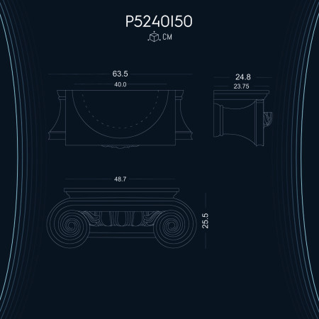 Poliüretan Sütun Başlık P5240I50: Dekoratif Sütunlar ile Estetik ve Sağlam Mekan Tasarımı