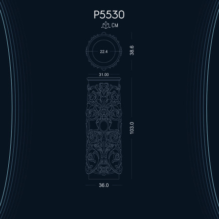 Poliüretan Desenli Sütun Ayağı P5530: Dekoratif Sütunlar ile İç Mekanlarda Estetik ve Şıklık - Farklı Modelleri ve Dekorasyon Fikirleri