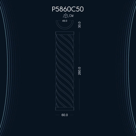 Poliüretan Burgulu Sütun P5860C50: Estetik ve Dayanıklı Burgulu Sütun Modelleri ile Dekorasyon Fikirleri